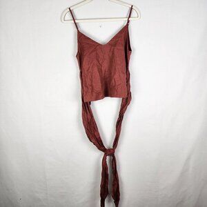 Sea New York Women's Linen Tank Top With Long Wrap Size 2